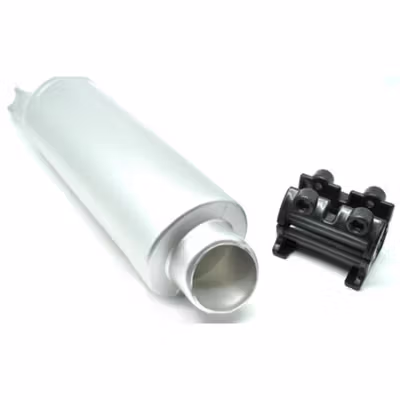 Turbospoke Knalpot Racing Sepeda Bicycle Pipe Exhaust Motocross - Silver — gambar 2