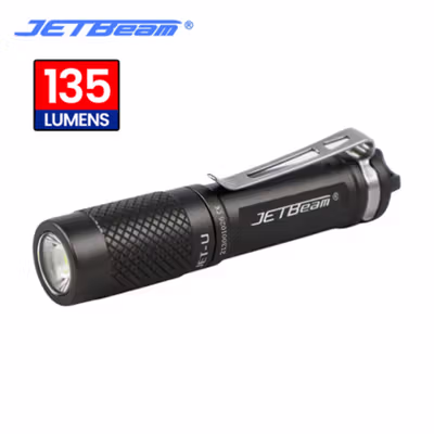 JETBeam Senter LED Tiny Flashlight CREE XP-G2 135 Lumens - JET-U - Black — gambar 2