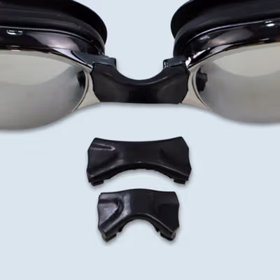 RUIHE Kacamata Renang Coating Mirrored Anti Fog UV Protection - RH6100 - Black — gambar 2