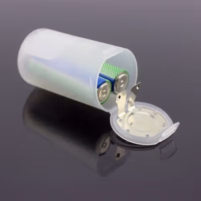 Konverter Barrel Baterai AA ke D - SBC-010 - Transparent — gambar 2