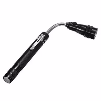 LED Telescopic Flexible Magnetic Pick Up Flashlight - Black — gambar 2