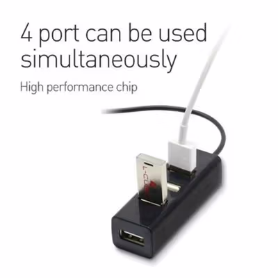 EASYIDEA Portable USB Hub 4 Port - HB3004 - Black — gambar 2