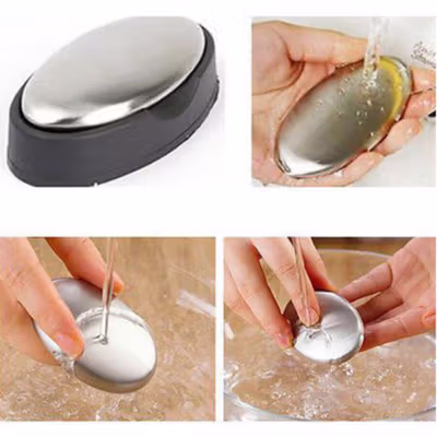 Steel Soap Sabun Cuci Tangan Stainless - HW071 - Silver — gambar 2