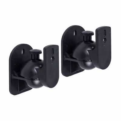 WELSBERG Bracket Universal Sound Speaker Wall Mount 1 Pair - SW-03B - Black — gambar 2