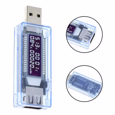 KEWEISI USB Detektor Pengukur Tegangan Voltase dan Baterai Tester - KWS-V20 - Blue — gambar 2