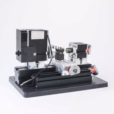 Tool The First Mesin Bubut Mini Lathe Wood Metalworking 60W - TZ20002MG - Black — gambar 2
