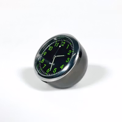 Dekorasi Mobil Jam Mini Quartz Clock Luminous Glow in The Dark - K01 - Black — gambar 2