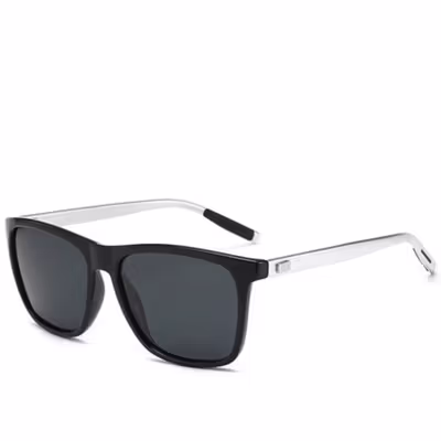 DJXFZLO Kacamata Frame Classic Retro Polarized Sunglasses UV400 - C1 - Black — gambar 2