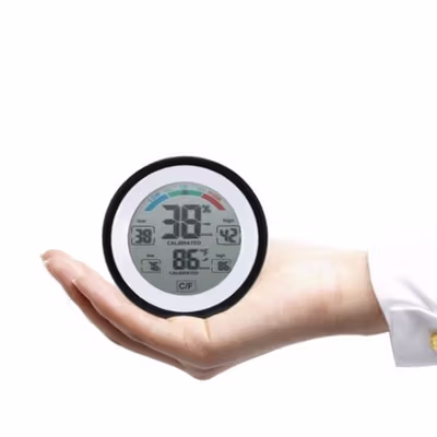 Meterk Digital Thermometer Hygrometer Min Max Value - CJ-3305F - Black — gambar 2