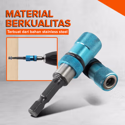 Chuck Adapter Extender Obeng Hexagon Magnetik Shank 1/4 Inch - Blue — gambar 2