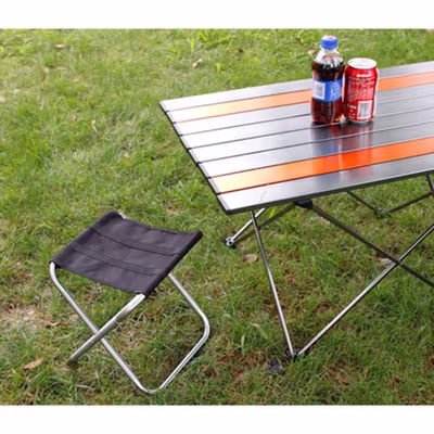 TaffSPORT Kursi Lipat Portable Memancing Outdoor Fishing Chair - YYY002 - Silver — gambar 2