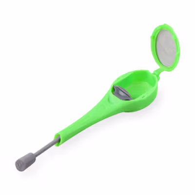 Filter Saringan Infuser Teh Built-in Plunger - 16066 - Green — gambar 2