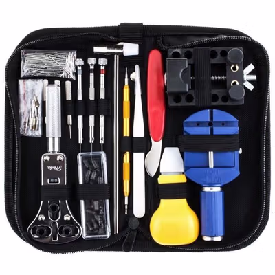 Taffware Peralatan Reparasi Jam Tangan Watch Repair Tool Kit Set - C10050 - Black — gambar 2
