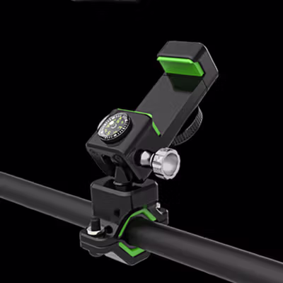 Guider Smartphone Holder Sepeda dengan Kompas dan Lampu LED - Q003 - Black — gambar 2