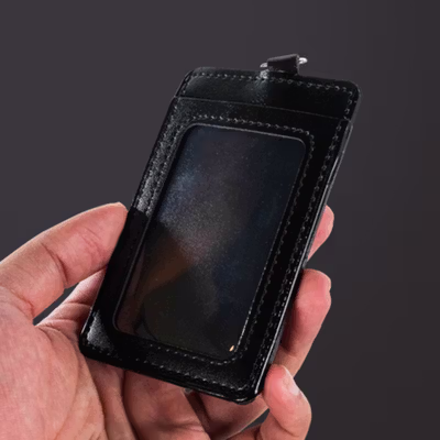 Kantung Badge Holder Name Tag Kartu ID Debit Credit Card - 610 - Black — gambar 2