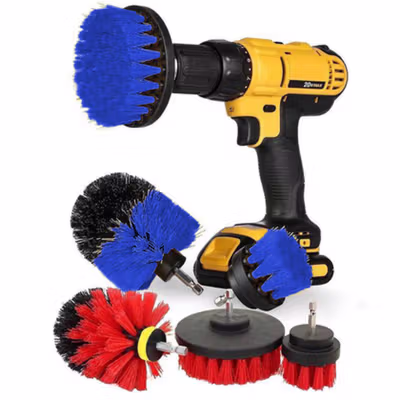 MSHIER Kepala Sikat Bor Elektrik Power Cleaning Head 3 PCS - DB003 - Blue — gambar 2