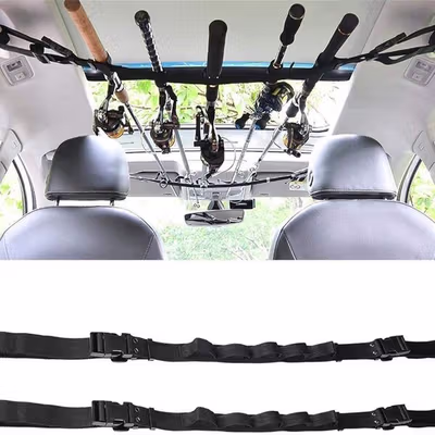 BOOMS Tali Joran Pancing Mobil Fishing Car Extension Strap - BFRMVRC - Black — gambar 2