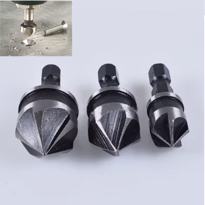 Taffware Mata Bor Drill Bit Countersink Carbon Steel 12 16 19mm 3 PCS - Silver — gambar 2