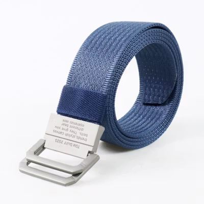 Rhodey Craftman Tali Ikat Pinggang Pria Canvas Buckle Belt - B1030 - Blue — gambar 2