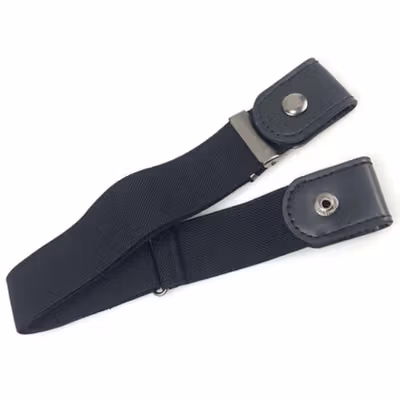 HENGREDA Ikat Pinggang Klip Elastis Buckle Free Belt - HENG-BELT01 - Black — gambar 2