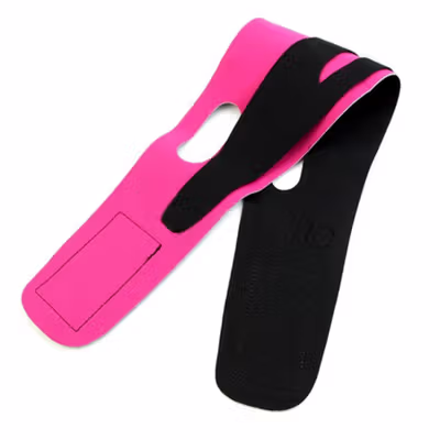MAANGE Sabuk Penirus Wajah Face Lift Anti Wrinkle Belt - TZ18 - Black/Pink — gambar 2