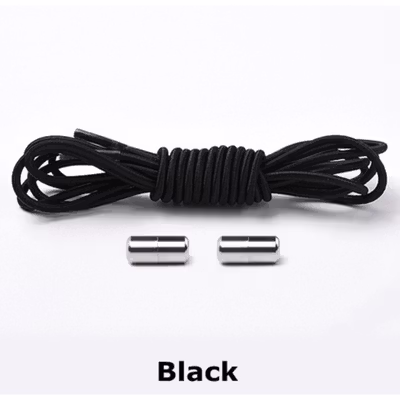 Tilusero Tali Sepatu Lazy Lace No Tie Shoelaces 1 Pair - F053 - Black — gambar 2