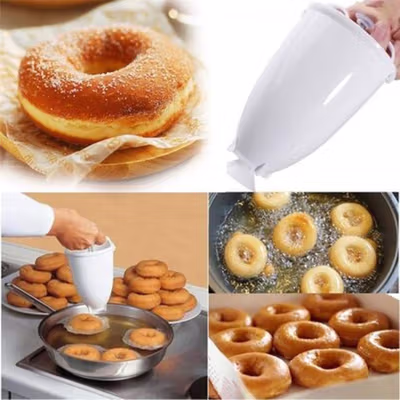 VOGVIGO Alat Pembuat Adonan Donat DIY Drop Donut Maker Tool - JJYE02 - White — gambar 2