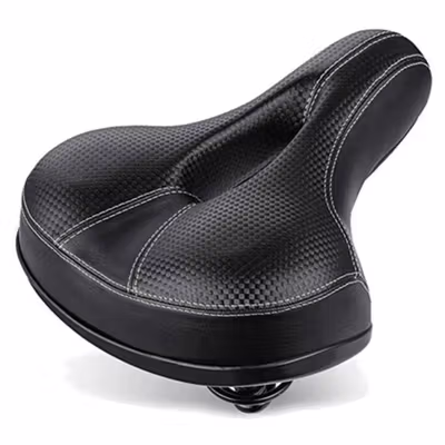 UpperX Jok Sadel Sepeda Bike Saddle Wide Seat Soft Cushion Universal - ZF50 - Black — gambar 2