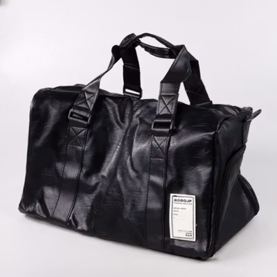 TaffGO Tas Barrel Duffle Gym Fashion Travel Bag - C20 - Black — gambar 2