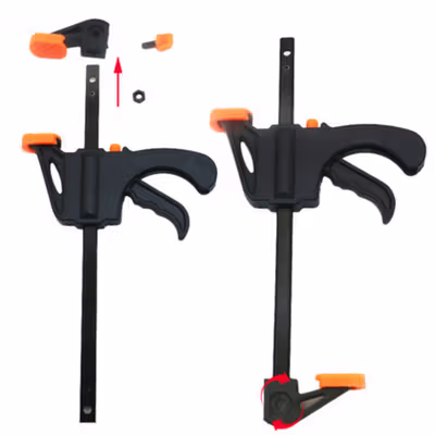 Taffware Clamp Penjepit Kayu Mini Ratcheting Bar 6 Inch - T22106 - Black — gambar 2