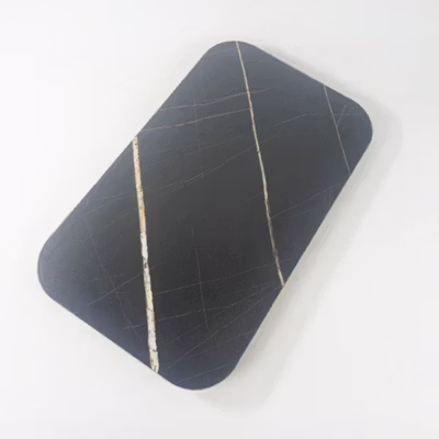 Geja Meja Sofa Side Table European Style Single Layer - H81 - Black — gambar 2