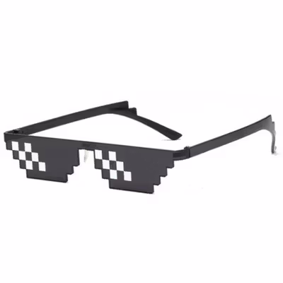 Sozzy Kacamata Model Pixel Minecraft Mosaics Thug Life - W0124 - Black — gambar 2