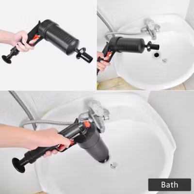 BEAR FORCE Pompa Sedotan WC Ledeng High Pressure Air Drain Plunger - DB275 - Black — gambar 2