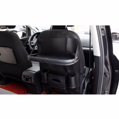 SEAMETAL Tas Gantung Kursi Belakang Mobil Backseat Organizer with Meja - C37275 - Black — gambar 2