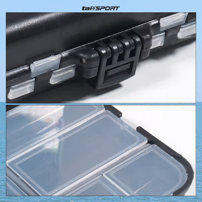 TaffSPORT Box Kotak Perkakas Kail Pancing Waterproof Case - Q041 - Black — gambar 2