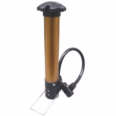 TaffSPORT Pompa Sepeda Portable Light Mini Floor Pump Aluminium - PM02 - Golden — gambar 2