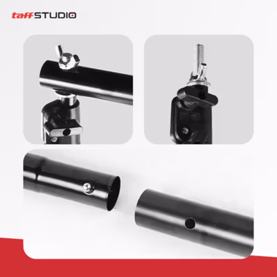 TaffSTUDIO Bracket Stand Backdrop Foto Studio 190x300cm - BS-300 - Black — gambar 2