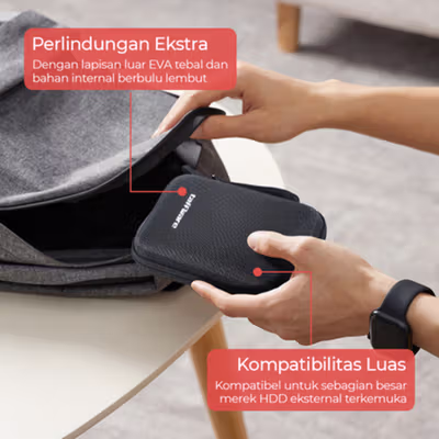 Taffware Kotak Penyimpanan Hard Disk HDD Protective EVA Case 2.5 Inch - C6961 - Black — gambar 2