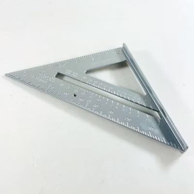 Taffware Penggaris Siku Mistar Segitiga Triangle Ruler Aluminium Alloy - VK18 - Gray — gambar 2