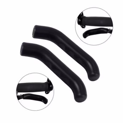 TaffSPORT Silikon Pelindung Handle Rem Tangan Sepeda 2 PCS - M187 - Black — gambar 2