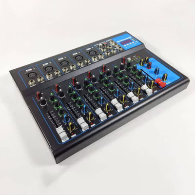LEORY Professional Live Audio Mixer Karaoke DJ 7 Channel - L7 - Black — gambar 2
