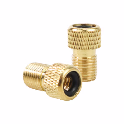 Konektor Pompa Valve Pentil Ban Sepeda Presta to Schrader 10 PCS - EV23 - Golden — gambar 2