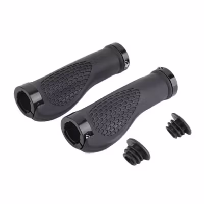 TaffSPORT Handgrip Sepeda Universal Tutup Setang Anti Skid Handlebar - GR49 - Black — gambar 2