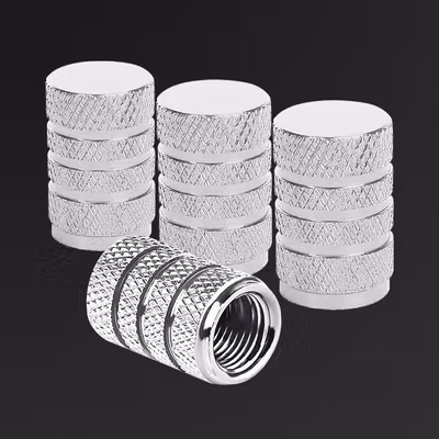 EVERDAWN Tutup Pentil Ban Sepeda Bicycle Valve Cap 4 PCS - EV4 - Silver — gambar 2