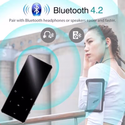 Tengsen MP3 Player Digital Audio Player Bluetooth 8GB - X3 - Black — gambar 2