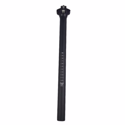 WCK Seatpost Sepeda Carbon Fiber Superlight Road Bike 27.2mm 400mm - Black — gambar 2
