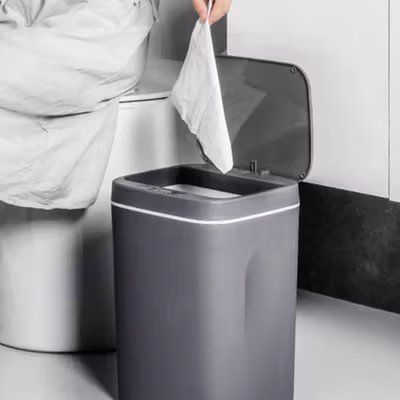 HOUSEWARE Tempat Sampah Smart Motion Sensor Battery Ver 14L - 8621 - Gray — gambar 2
