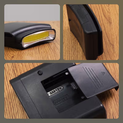 TaffLED Senter Clip-on Topi Headlamp Cap LED COB - M1800 - Black — gambar 2