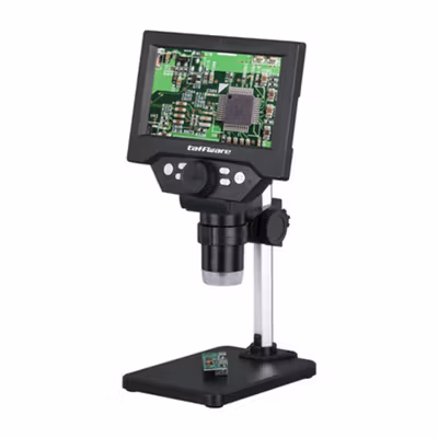 Taffware Mikroskop Digital 10 MP Pembesaran 1000X 5.5 Inch LED Display - G5 - Silver — gambar 2