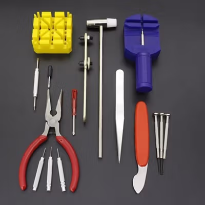 Alat Reparasi Servis Jam Tangan Set 16 PCS - WW082 - No Color — gambar 2